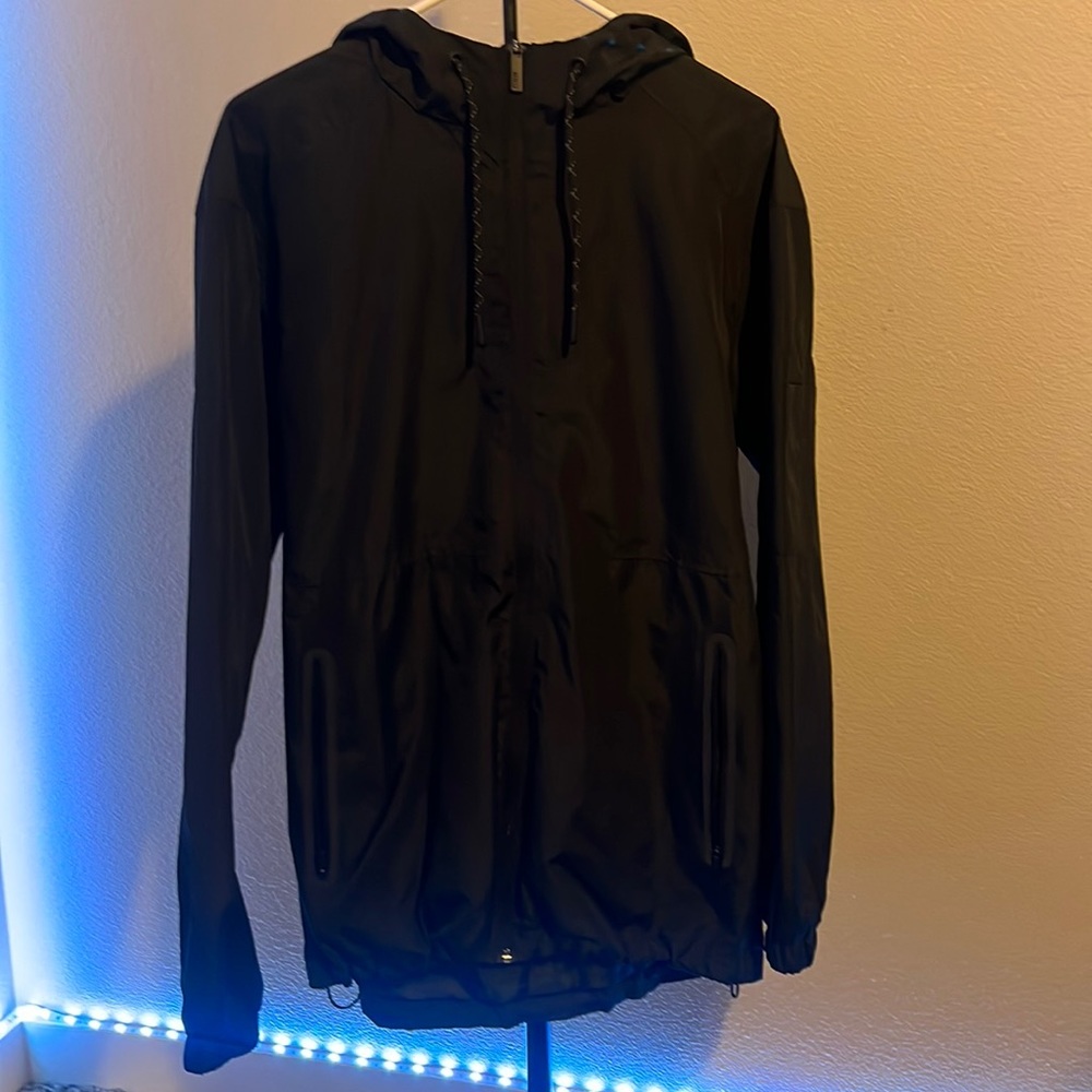 Mens Medium Black Windbreaker